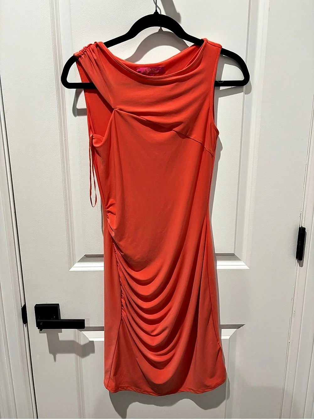 Catherine Malandrino Draped Mini Dress in Orange Size XS Like New